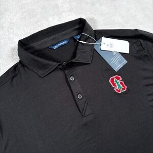 Cutter & Buck Coastline Eco Epic Polo Shirt Mens L Black NCAA Stanford Cardinal